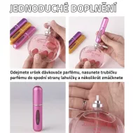 Eleganten razpršilnik za parfume, modra barva