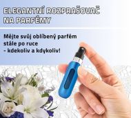 Eleganten razpršilnik za parfume, modra barva