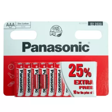 Mikro baterije Zinc - 10x AAA - Panasonic