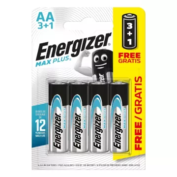 Tužkové baterie MAX Plus - 4x AA - 3+1 zdarma - Energizer