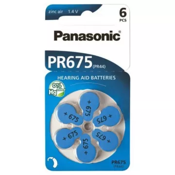 Baterije za avdioprotetiko - 6x PR-675HB6 - Panasonic